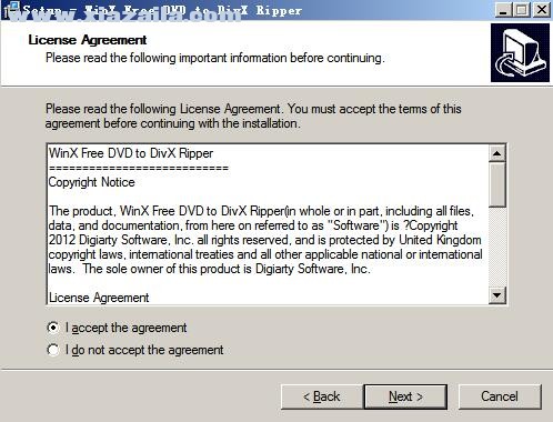 WinX Free DVD to DivX Ripper v3.1.17.0官方版