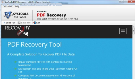 SysTools PDF Repair(PDF修复软件) v1.0.0.1官方版