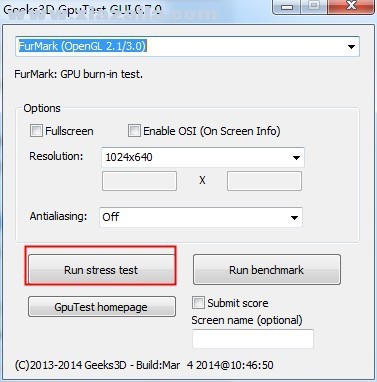 Geek3d GpuTest GUI(显卡性能测试软件) v0.7.0免费版