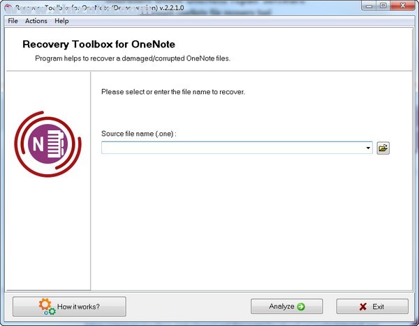 Recovery Toolbox for OneNote(OneNote文件修复工具) v2.2.1.0官方版