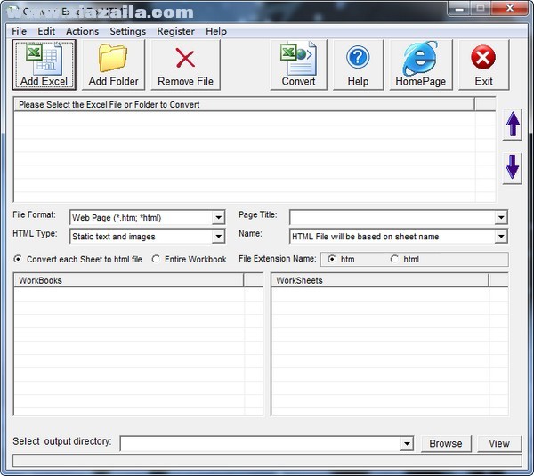 Convert Excel to HTML(Excel转HTML工具) v29.11.15官方版
