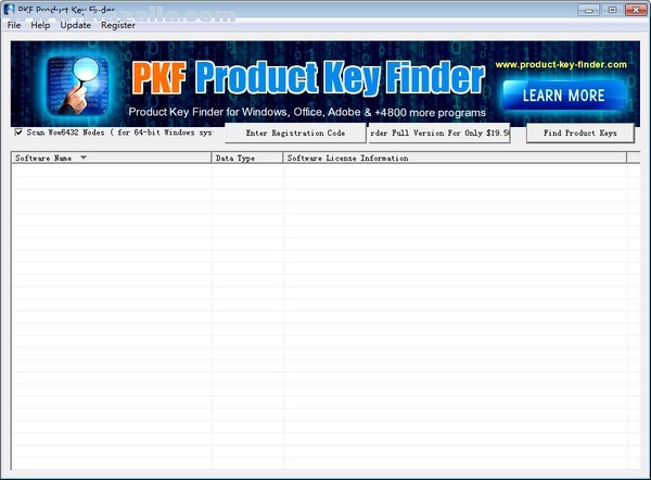 PKF Product Key Finder(密码找回工具) v1.4.0官方版