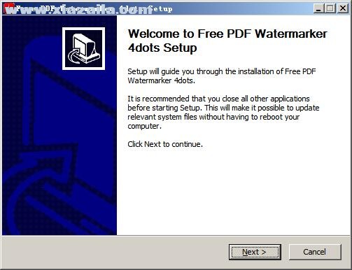 Free PDF Watermarker 4dots(PDF添加水印工具) v1.1官方版