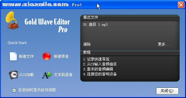 Gold Wave Editor Pro(音频编辑软件) v10.5.5汉化版