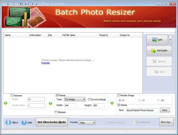 Boxoft Batch Photo Resizer(<a href=