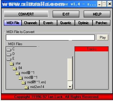 MIDI to XM File Converter(midi转xm文件转换器) v1.4绿色免费版
