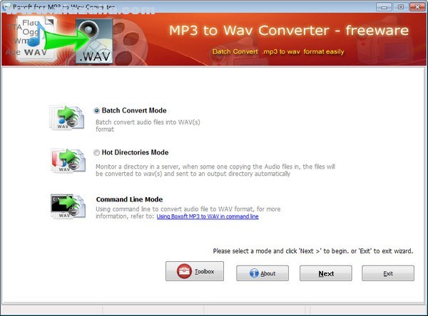 Boxoft MP3 to WAV Converter(MP3转WAV转换器) v1.2.0.0官方版