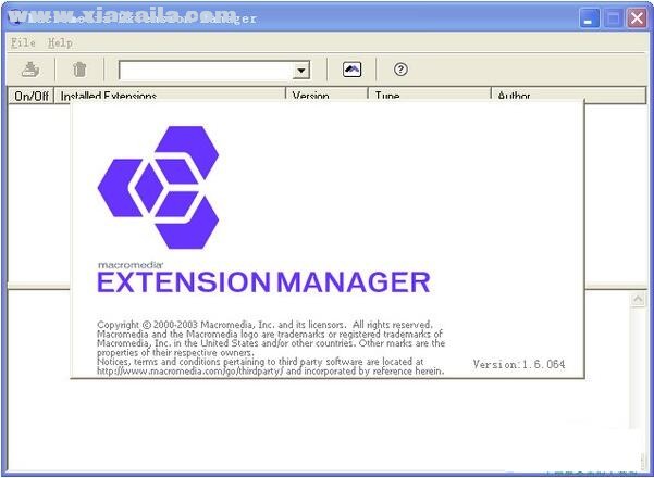 Macromedia Extension Manager(功能扩展管理器) v1.6.064官方版