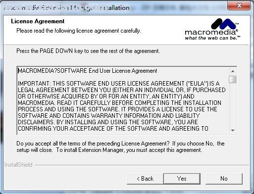 Macromedia Extension Manager(功能扩展管理器) v1.6.064官方版