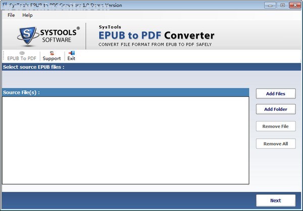 SysTools EPUB to PDF Converter(EPUB转PDF软件) v1.0官方版