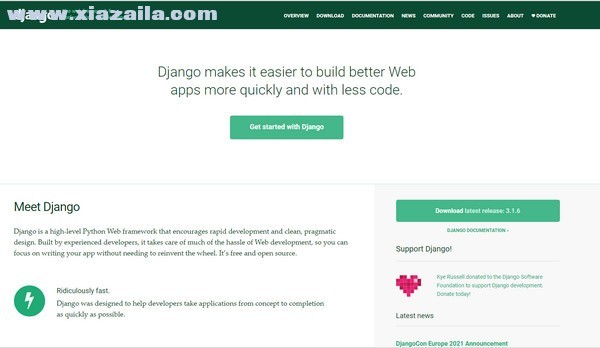Django(Python Web框架) v3.2.5官方版