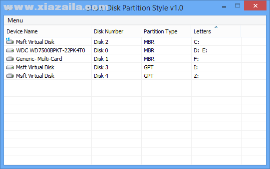 Show Disk Partition Style(磁盘分区样式查看器) v1.1免费版