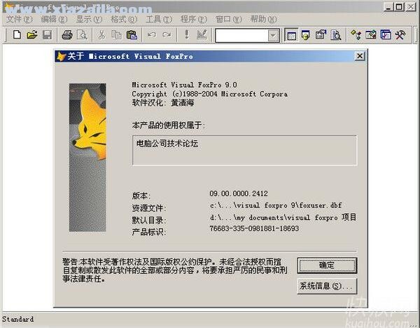 visual foxpro 9.0中文版 附汉化包