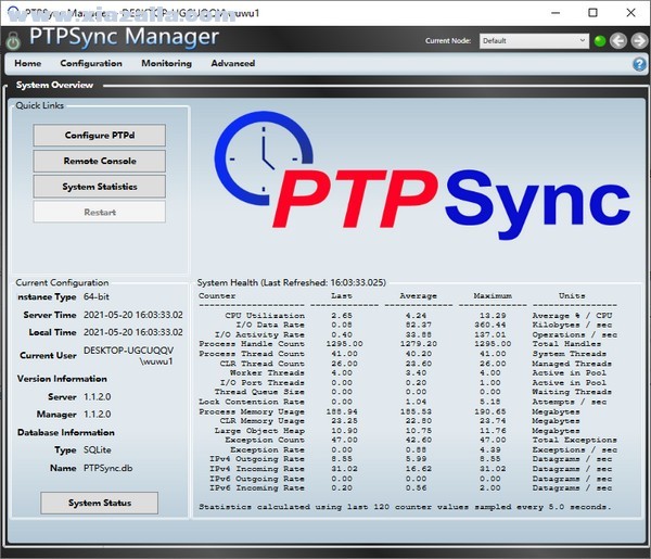 PTPSync(精准时间同步软件) v1.1.2官方版