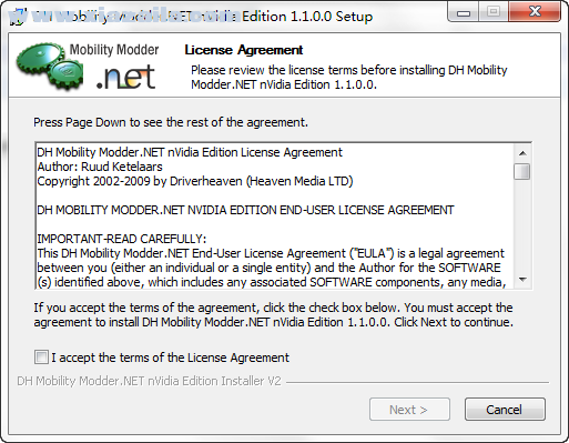 NVIDIA Mobility(笔记本显示驱动修改工具) v1.1.0.0官方版