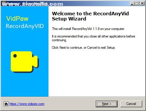 Vidpaw RecordAnyVid(屏幕录制软件) v1.1.8免费版
