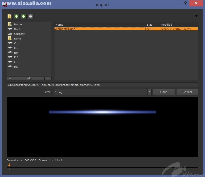 XFlare(Nuke镜头光晕插件) v1.0 官方版