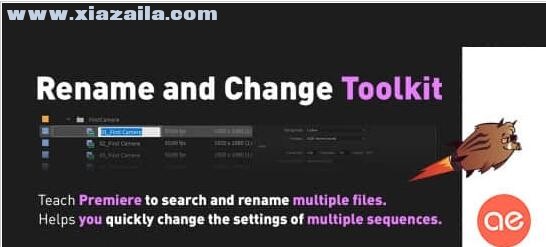 Rename and Change Toolkit(PR素材批量重命名修改插件) v1.0 免费版