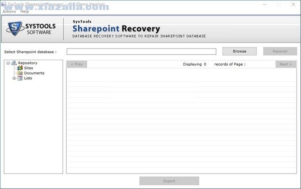 SysTools SharePoint Recovery(SharePoint数据库恢复软件) v3.0官方版