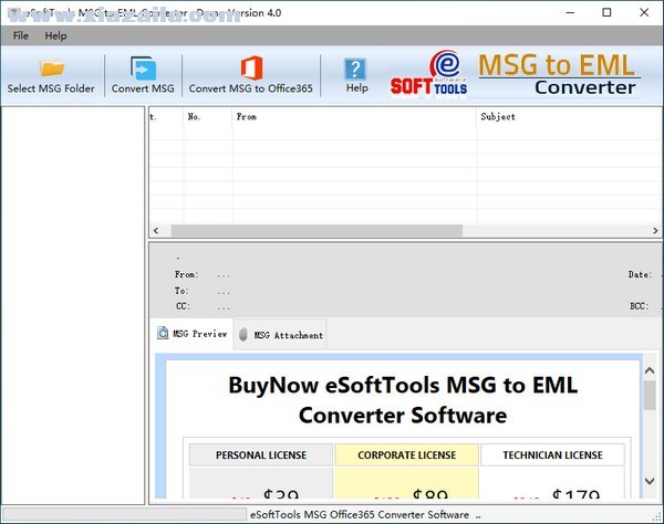 eSoftTools MSG to EML Converter(MSG转EML工具) v4.0官方版