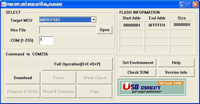 Fujitsu USB DIRECT Programmer(FM3 USB编程软件) v1.0官方版