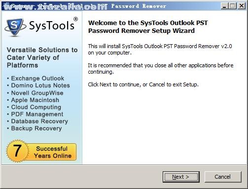 SysTools PST Password Remover(PST密码移除工具) v2.0免费版