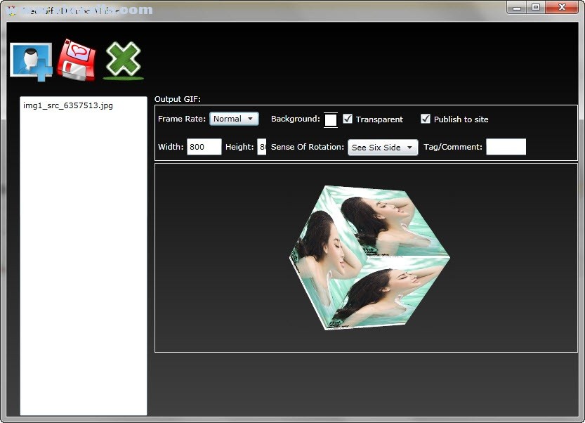 Free Gif 3D Cube Maker(3D立体旋转相册制作软件) v1.0免费版