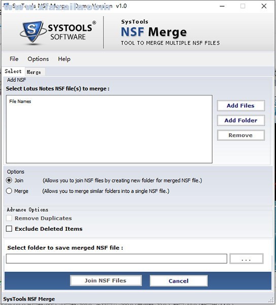 SysTools NSF Merge(NSF文件合并软件) v1.0官方版