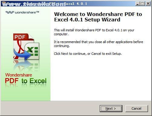 Wondershare PDF to Excel(pdf转excel转换器) v4.0.1免费版