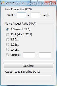 ARS Calculator(视频分辨率计算软件) v1.0 绿色版
