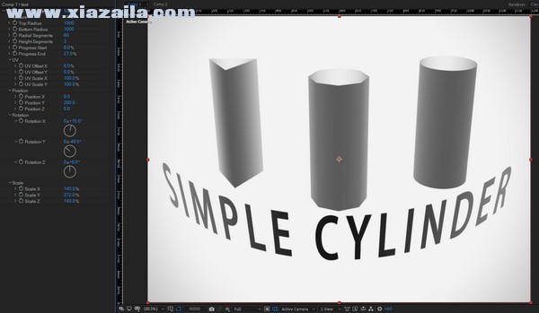 VE Simple Cylinder(3D圆柱体AE插件) v1.2官方版