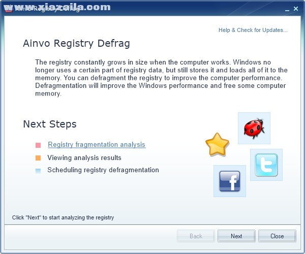 Ainvo Registry Defrag(注册表碎片整理软件) v4.2.7.2105官方版