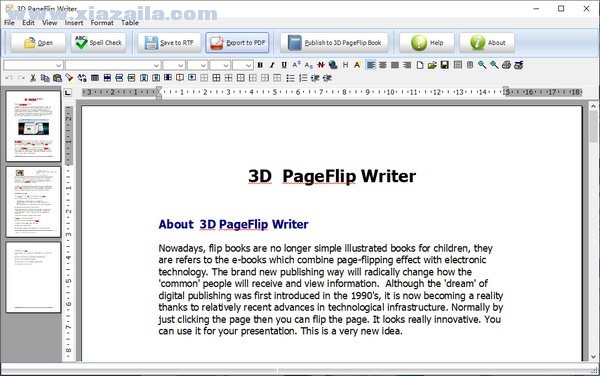 3D PageFlip Writer(文字处理软件) v1.0官方版