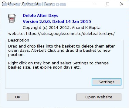 Delete After Days(定时清理软件) v2.0.0绿色版