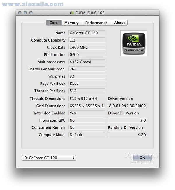 CUDA-Z Mac版(英伟达显卡测试工具) v0.10.251