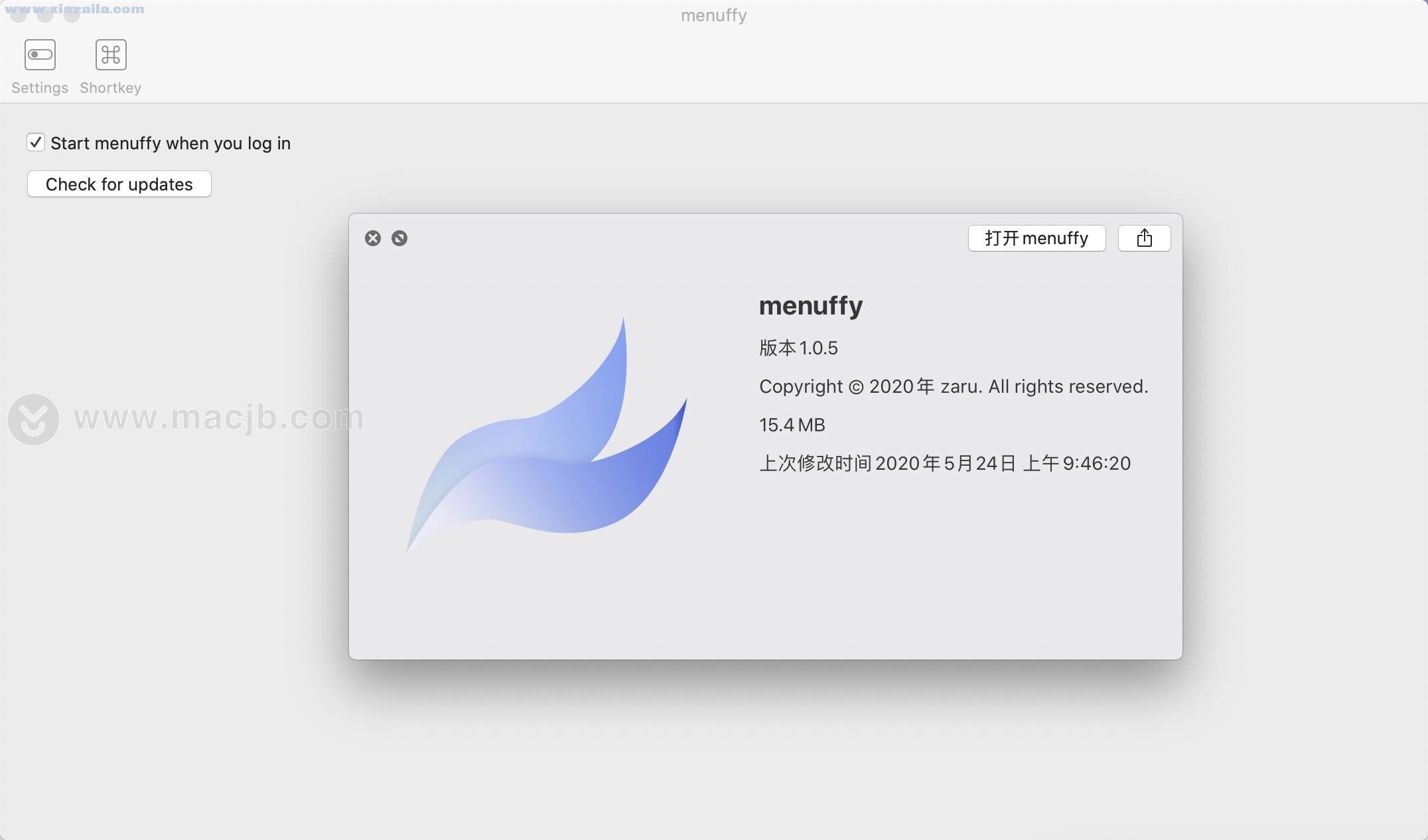 menuffy for Mac(快速显示当前应用菜单软件) v1.0.4