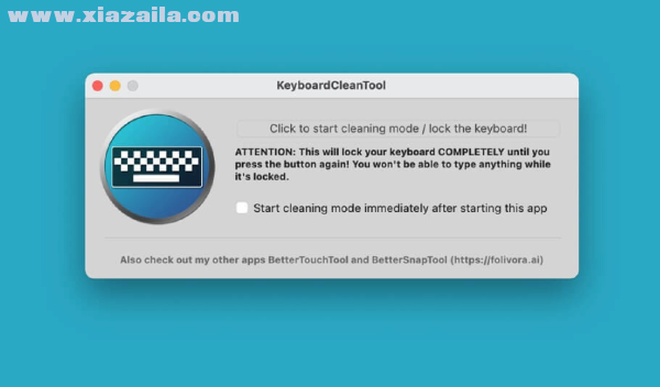 KeyboardCleanTool for Mac(键盘锁定/开启小工具) v3.0