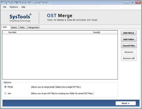 SysTools OST Merge(文件合并工具) v4.0官方版