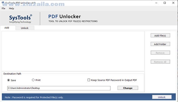 SysTools PDF Unlocker(密码解锁工具) v4.0官方版