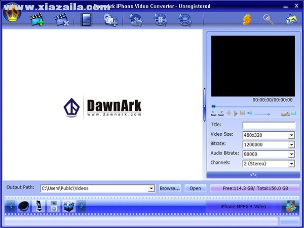 DawnArk iPhone Video Converter(视频格式转换工具) v1.1.13.1010官方版