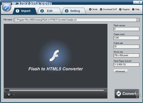 Amazing Flash to HTML5 Converter(视频转换工具) v4.2.0.0官方版