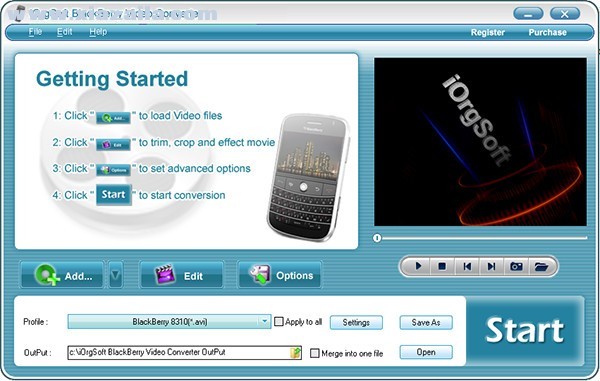 iOrgSoft BlackBerry Video Converter(视频转换软件)(1)