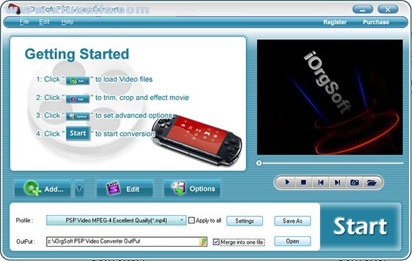 iOrgSoft PSP Video Converter(视频转换软件) v3.3.8官方版