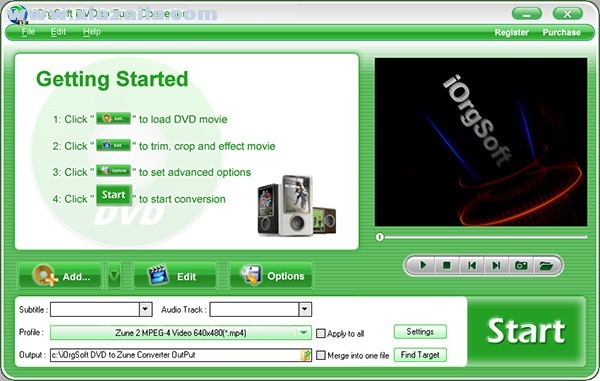 iOrgSoft DVD to Zune Converter(视频转换软件) v3.3.8官方版