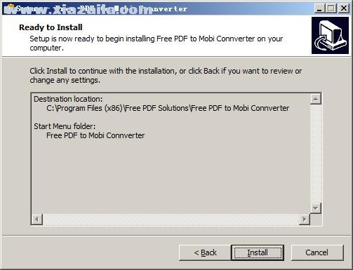 Free PDF to Mobi Converter(PDF文件格式转换工具) v1.0官方版