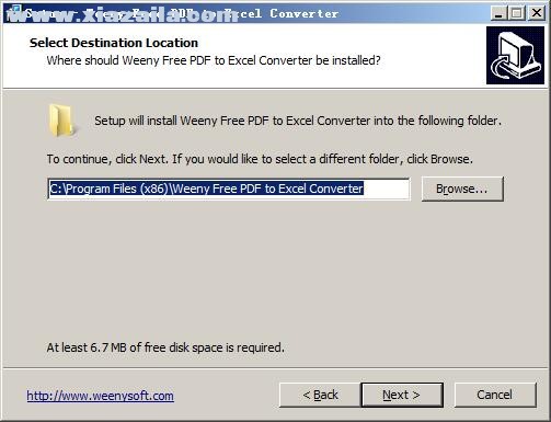 Weeny Free PDF to Excel Converter(PDF文件转换工具) v1.0官方版
