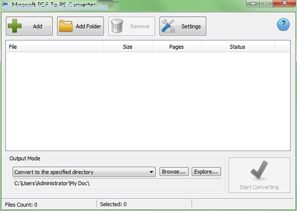 Mgosoft PDF To PS Converter(PDF转PS软件) v8.3.8官方版