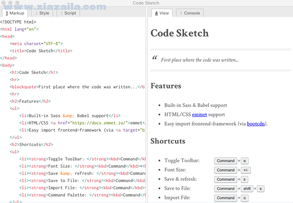 Code Sketch for Mac(代码编辑器) v0.0.7