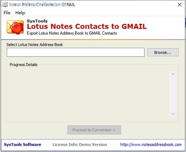 Lotus Notes Contacts to Gmail(邮箱迁移工具) v3.0官方版