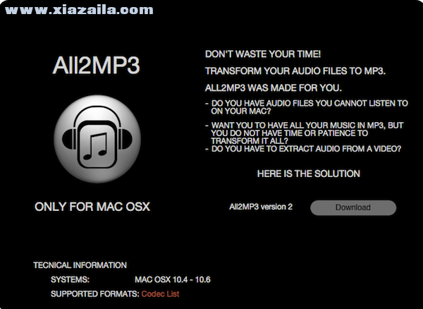 All2MP3 for mac(<a href=